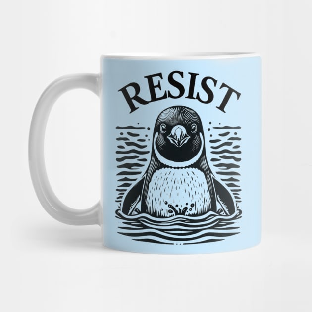 Resist-Penguin by Creatifly Graphic Tees
